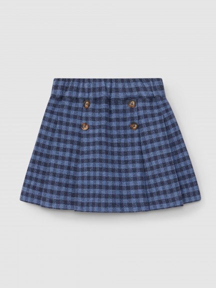 Plaid jacquard knit skirt shorts Plaid jacquard knit skirt shorts