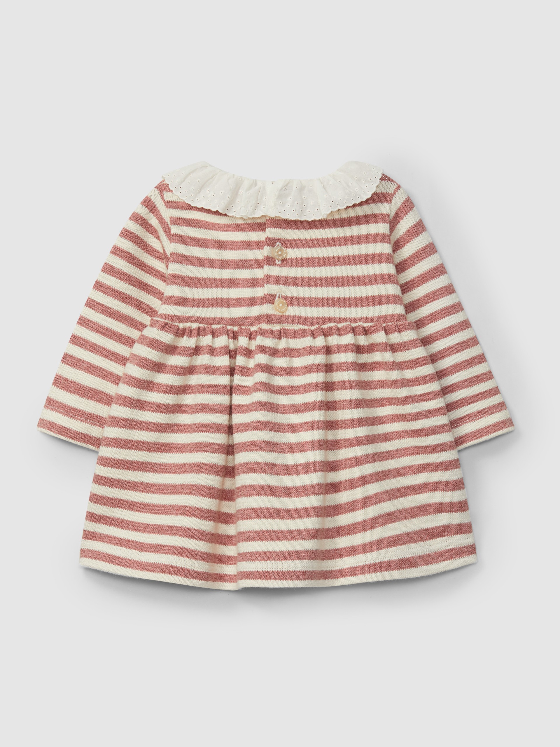 Vestido em malha jersey de riscas