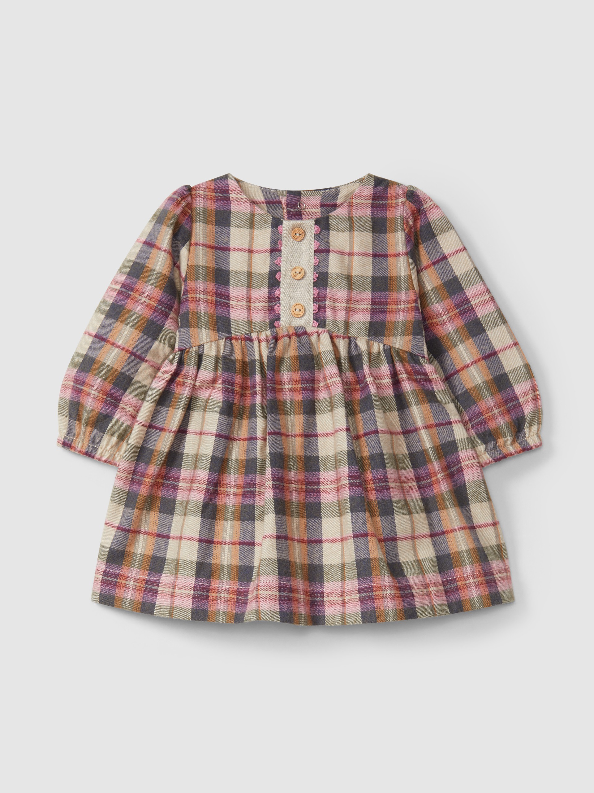 Robe à carreaux avec détail de dentelle