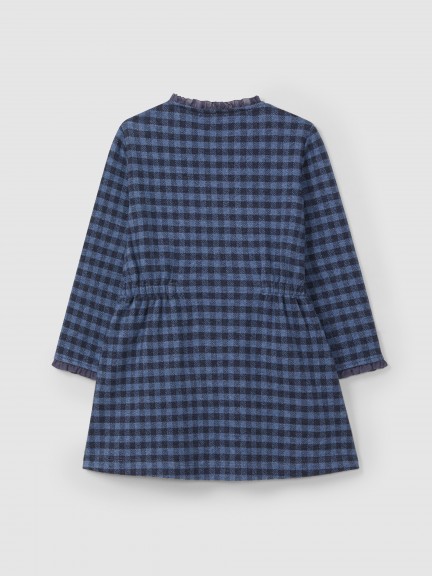 Vestido punto jacquard cuadros Vestido punto jacquard cuadros
