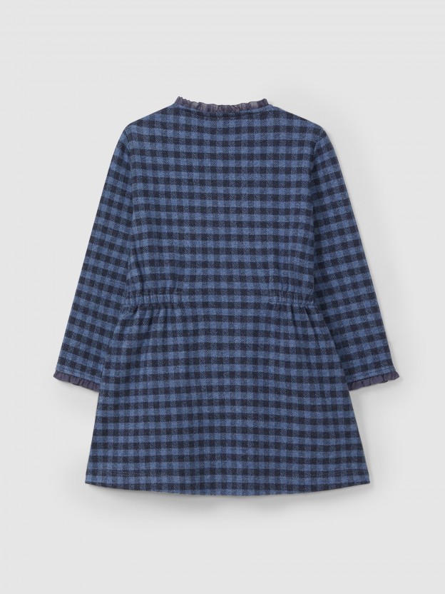 Dress in plaid jacquard knit Dress in plaid jacquard knit