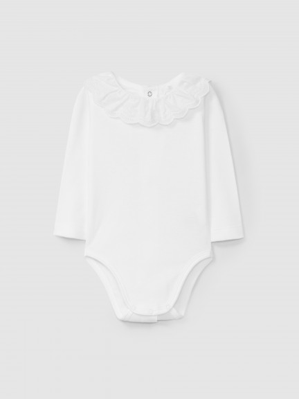 Body � col � volant en dentelle