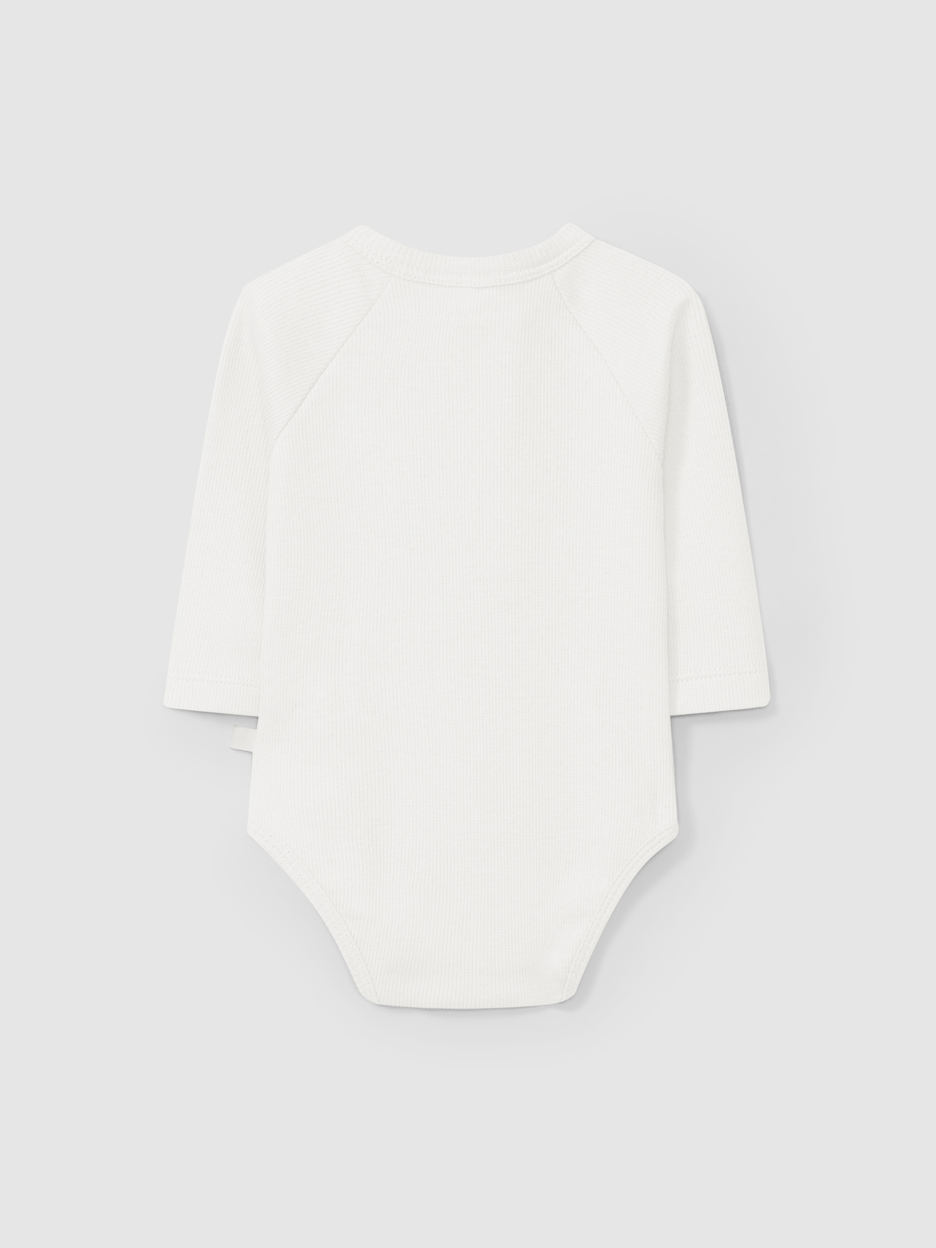 Ribbed jersey bodysuit mandarin collar