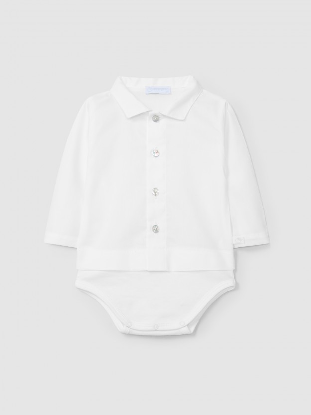 Pointy collar body-shirt Pointy collar body-shirt