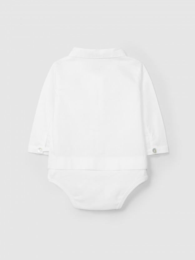 Pointy collar body-shirt Pointy collar body-shirt