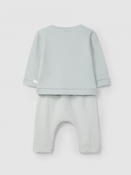 Two-piece set in pied-de-poule jacquard knit Two-piece set in pied-de-poule jacquard knit