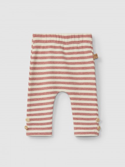 Pantalon pull-up en maille jersey à rayures Pantalon pull-up en maille jersey à rayures