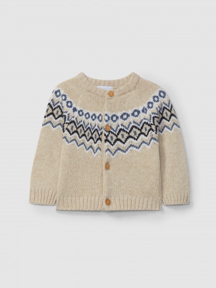 Gilet tricot� jacquard