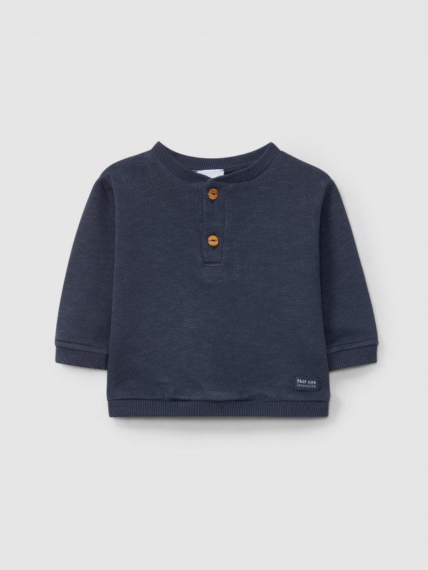Sweatshirt em felpa lisa Sweatshirt em felpa lisa