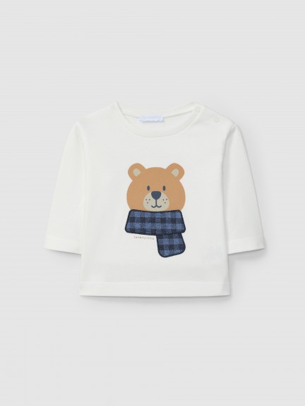 Longsleeve ours avec cache-nez Longsleeve ours avec cache-nez