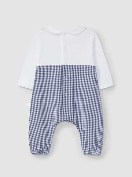 Two-in-one smocked romper with print Two-in-one smocked romper with print