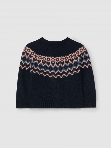 Jacquard knit cardigan Jacquard knit cardigan