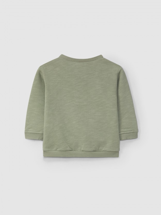 Sweatshirt em felpa lisa Sweatshirt em felpa lisa