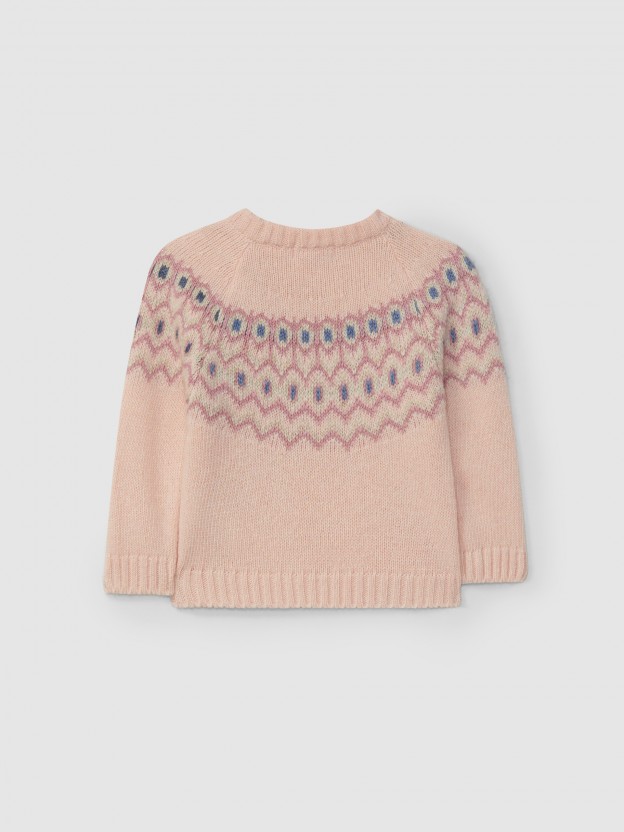 Camisola tricotada jacquard Camisola tricotada jacquard