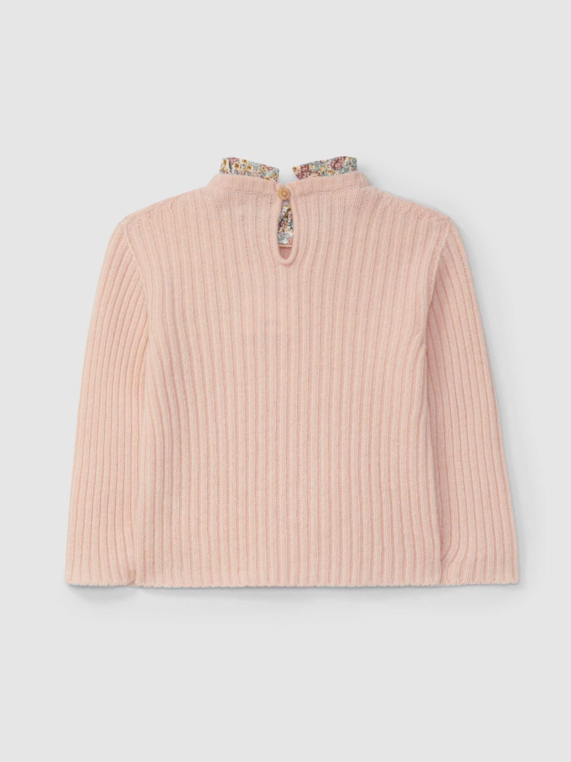 Camisola tricotada com gola amovível