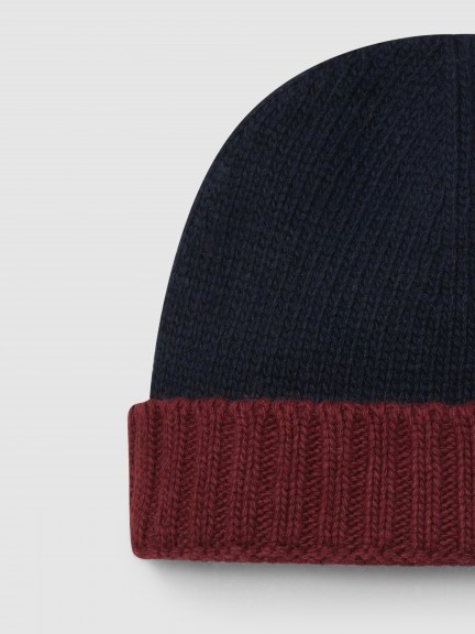 Bonnet tricoté bicolore Bonnet tricoté bicolore