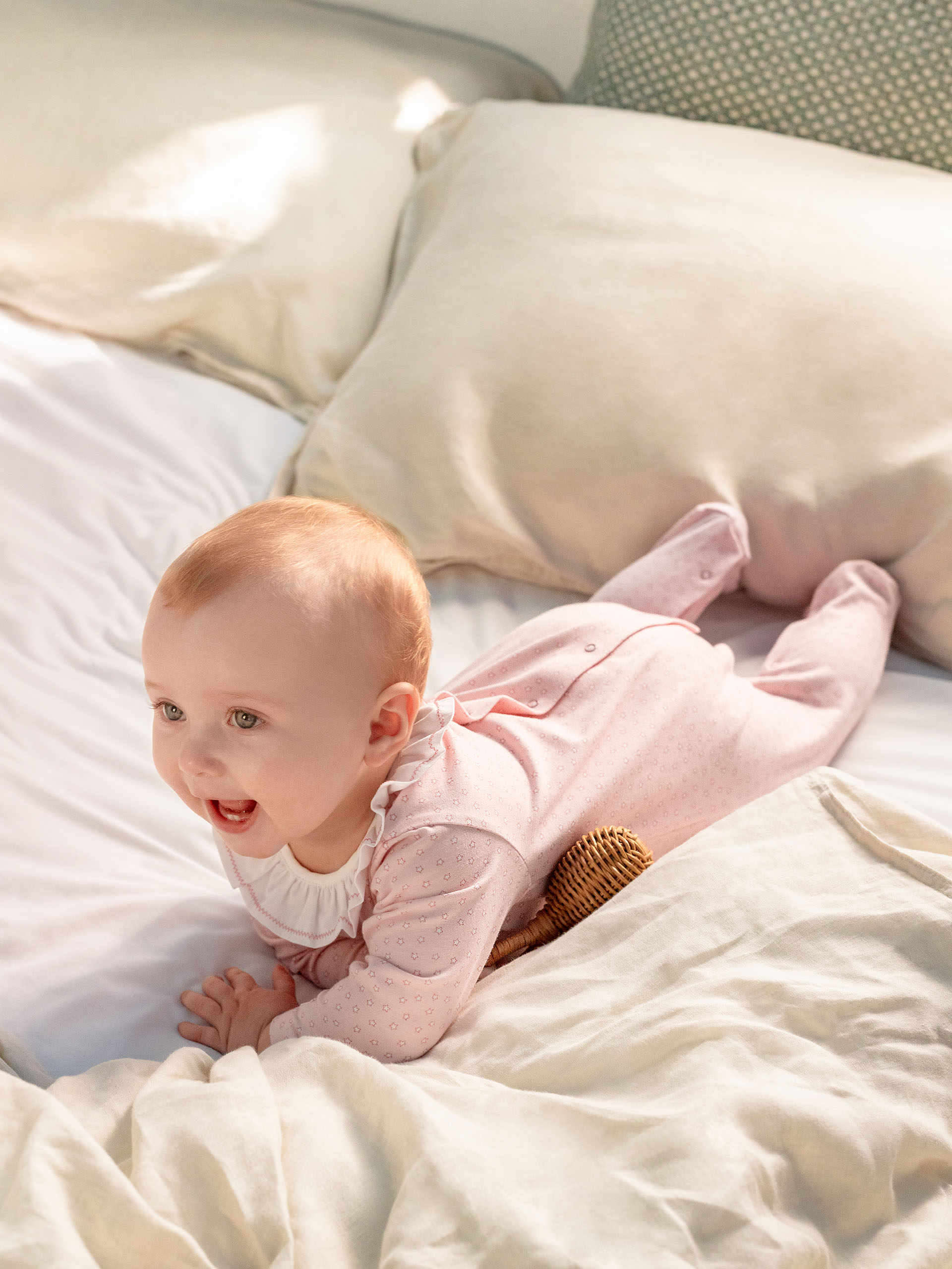 Babygrow ruffled collar star print