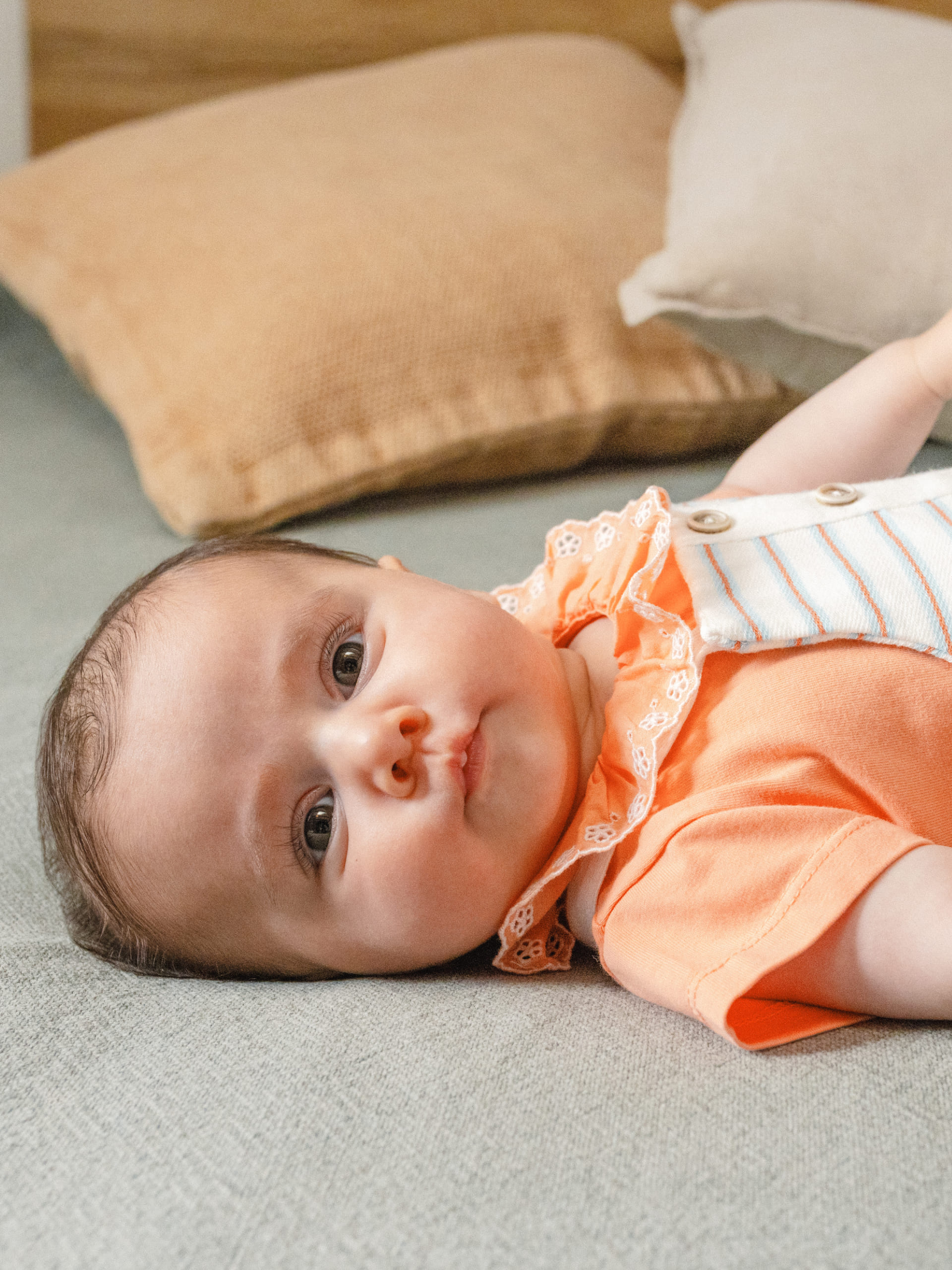Dungarees in multi-coloured striped plush