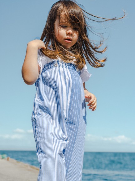 Dungarees with irregular stripes Dungarees with irregular stripes