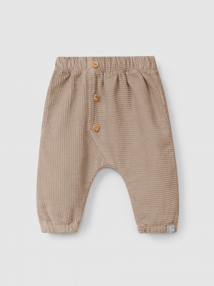 Organic cotton velvet pull-up pants Organic cotton velvet pull-up pants