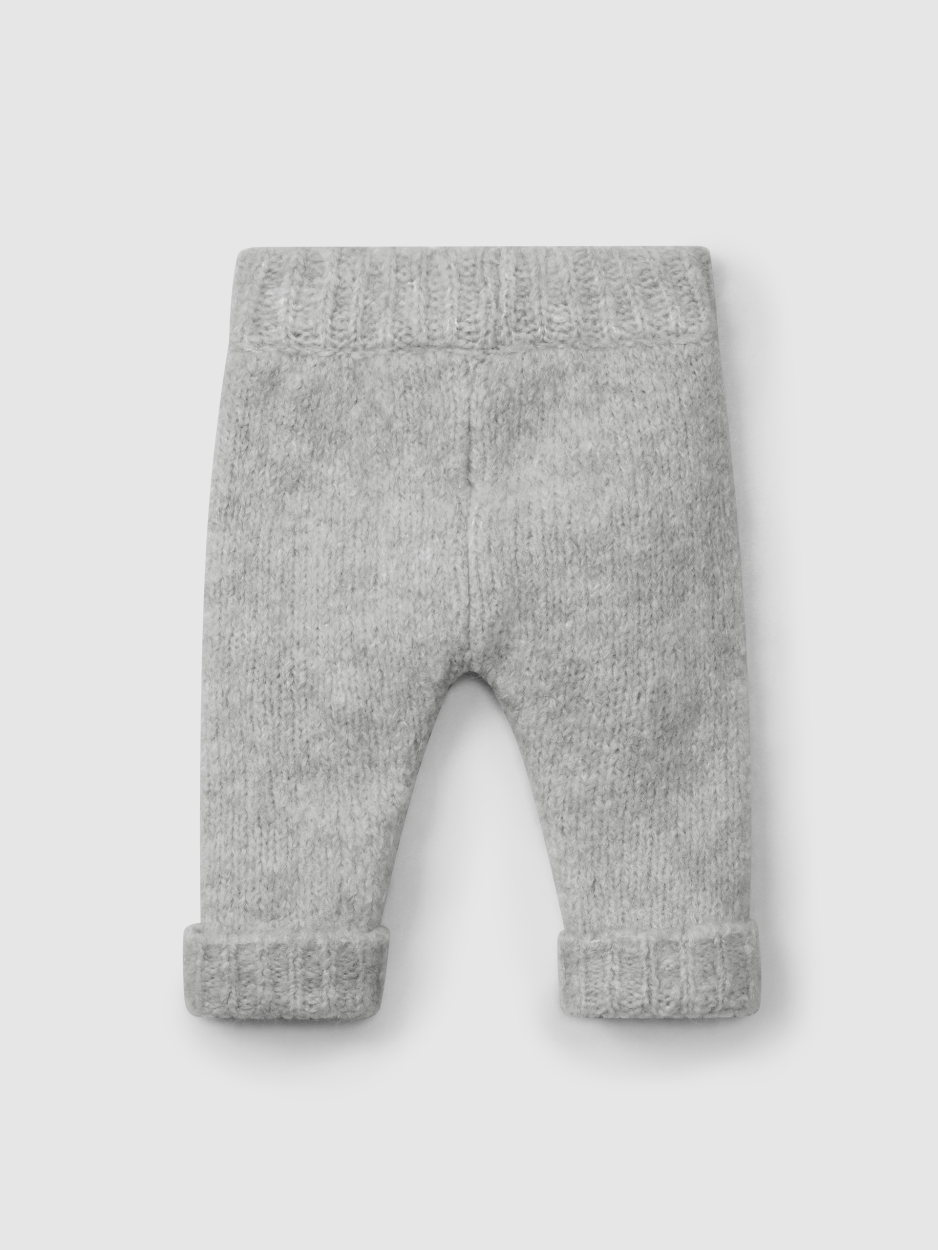 Pantalón pull-up liso de punto