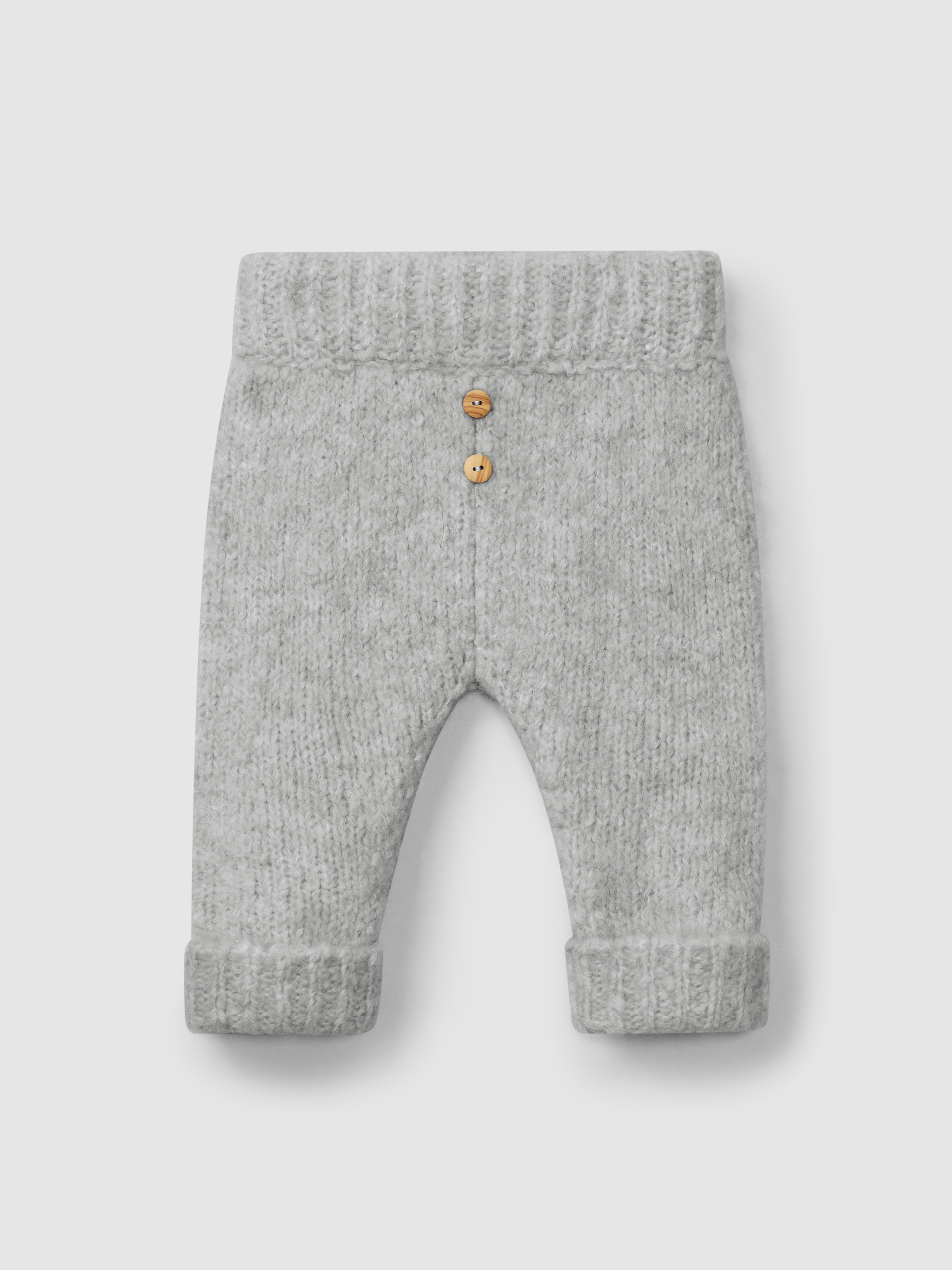 Pantalón pull-up liso de punto
