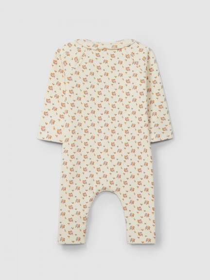 Floral romper with ruffled collar Floral romper with ruffled collar