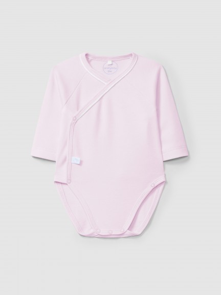 Plain crossover bodysuit with decorative detail Plain crossover bodysuit with decorative detail