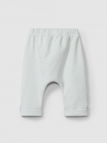 Pantalón pull-up en punto jacquard pata de gallo. Pantalón pull-up en punto jacquard pata de gallo.
