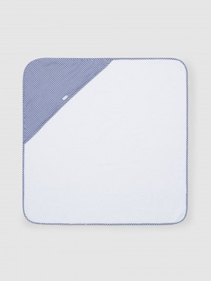 Bath towel with fabric yoke Bath towel with fabric yoke