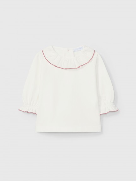 Longsleeve with ruffled collar Longsleeve with ruffled collar