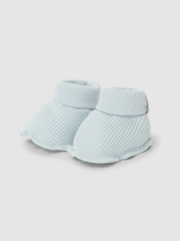 Petites bottes en maille gaufrée Petites bottes en maille gaufrée