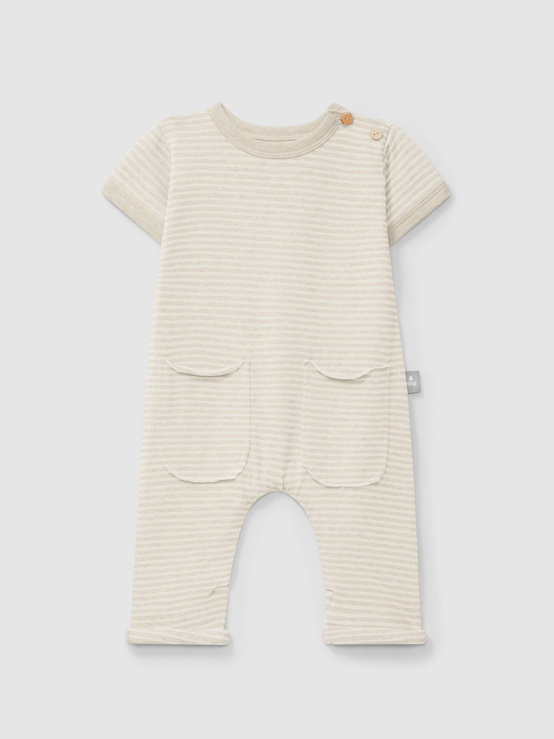 Cotton striped jumpsuit