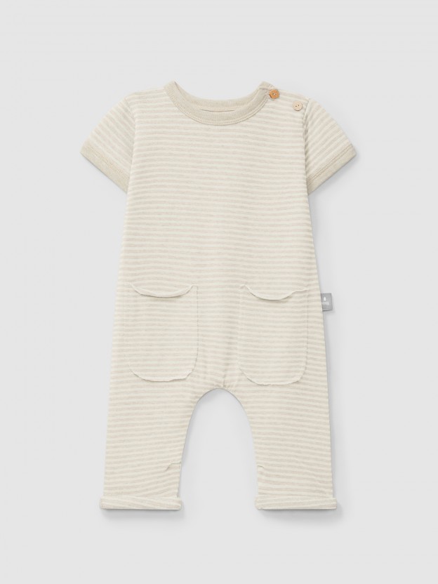 Cotton striped jumpsuit Cotton striped jumpsuit