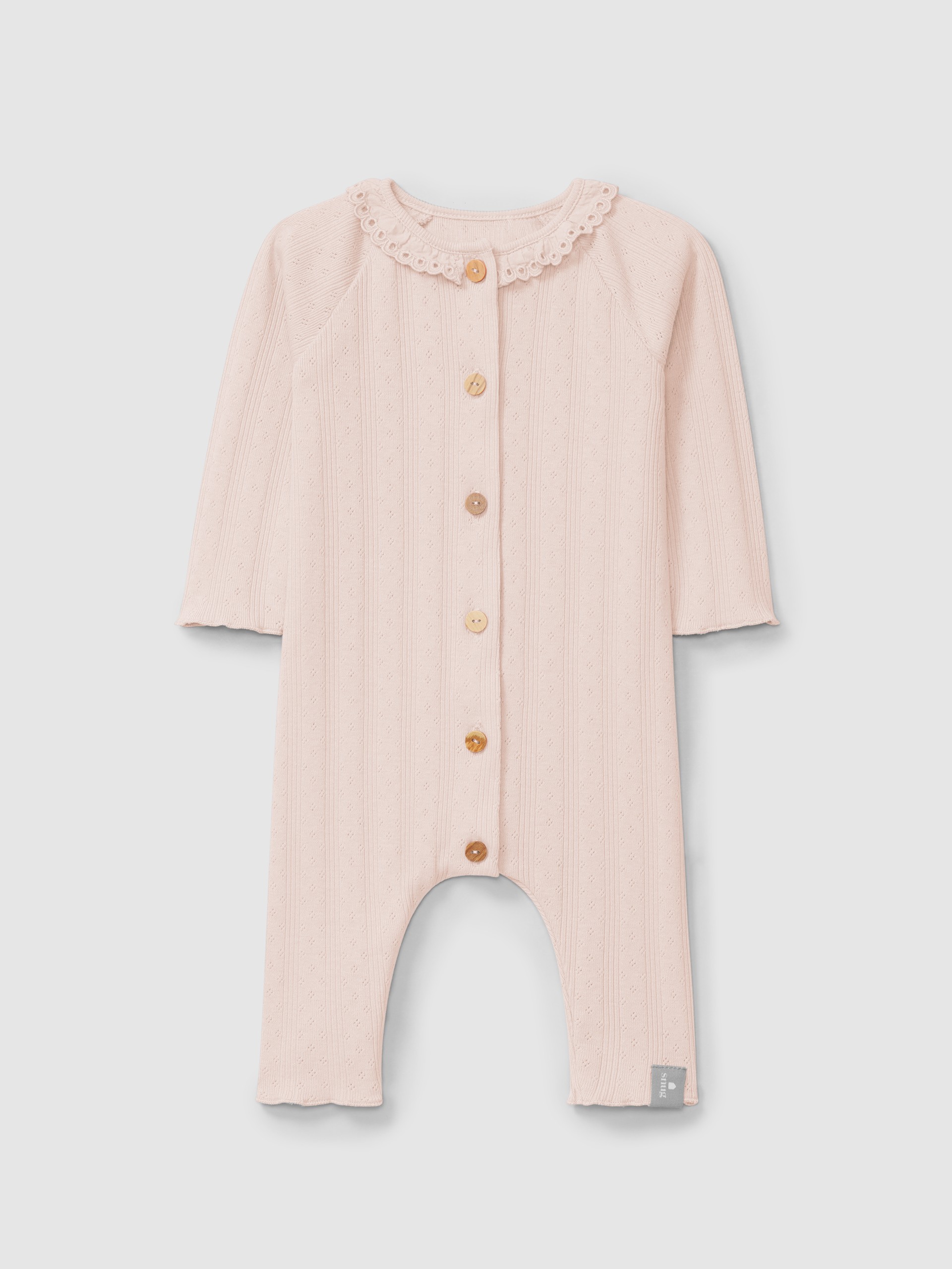 Ensemble ajouré avec broderie anglaise