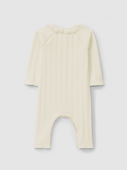 Ajour pattern romper with English embroidery Ajour pattern romper with English embroidery