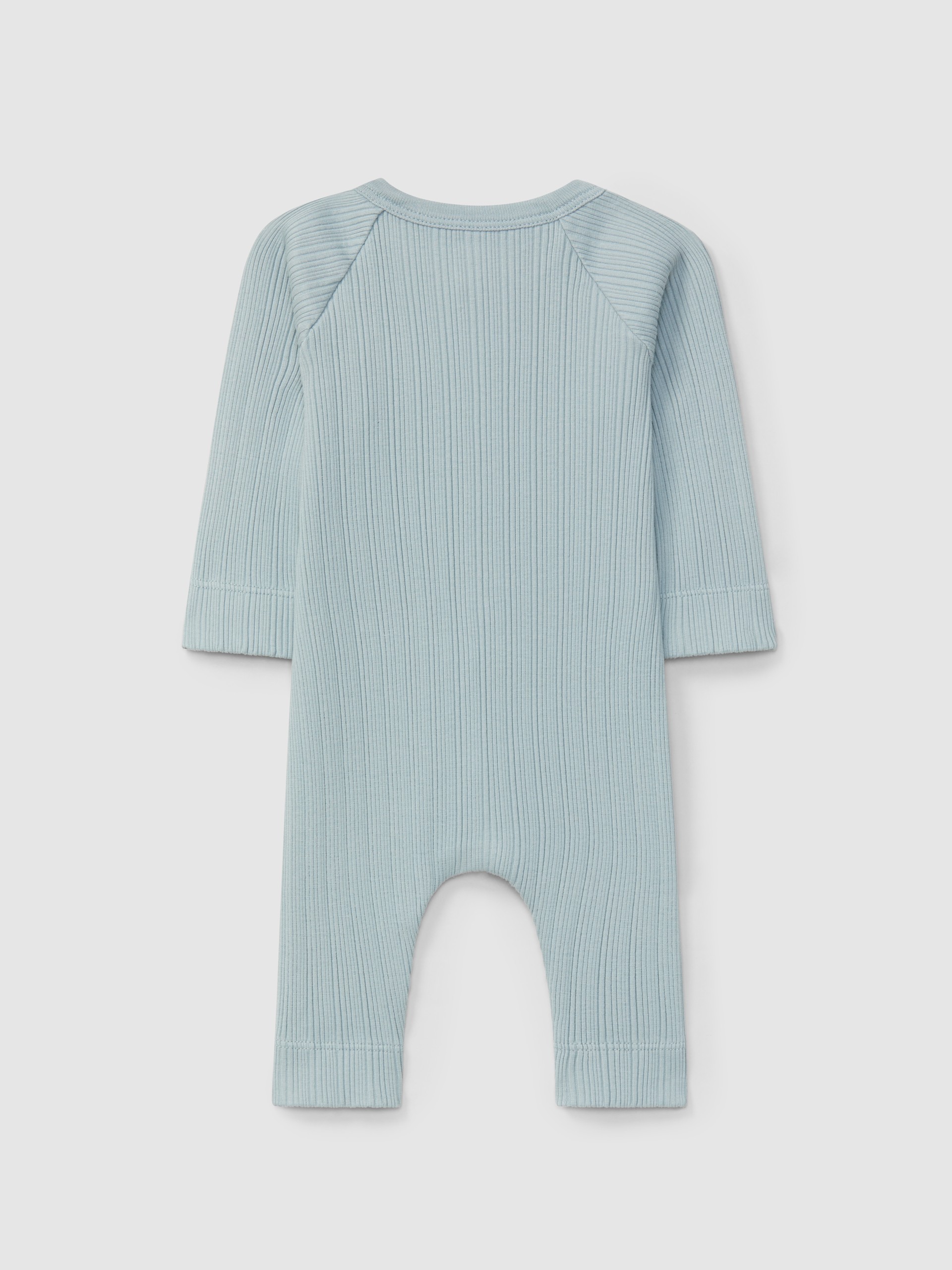 Ribbed jersey romper with pocket