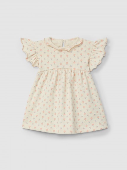 Ribbed jersey dress floral print Ribbed jersey dress floral print