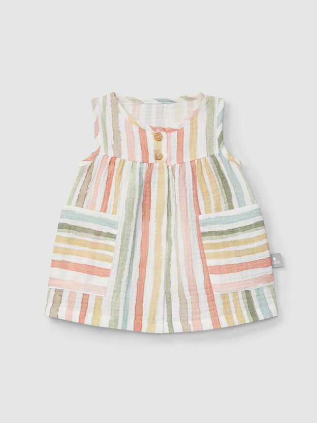 Multi-colour striped dress Multi-colour striped dress