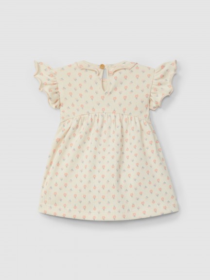 Ribbed jersey dress floral print Ribbed jersey dress floral print
