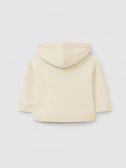 Waffle weave hooded jacket Waffle weave hooded jacket