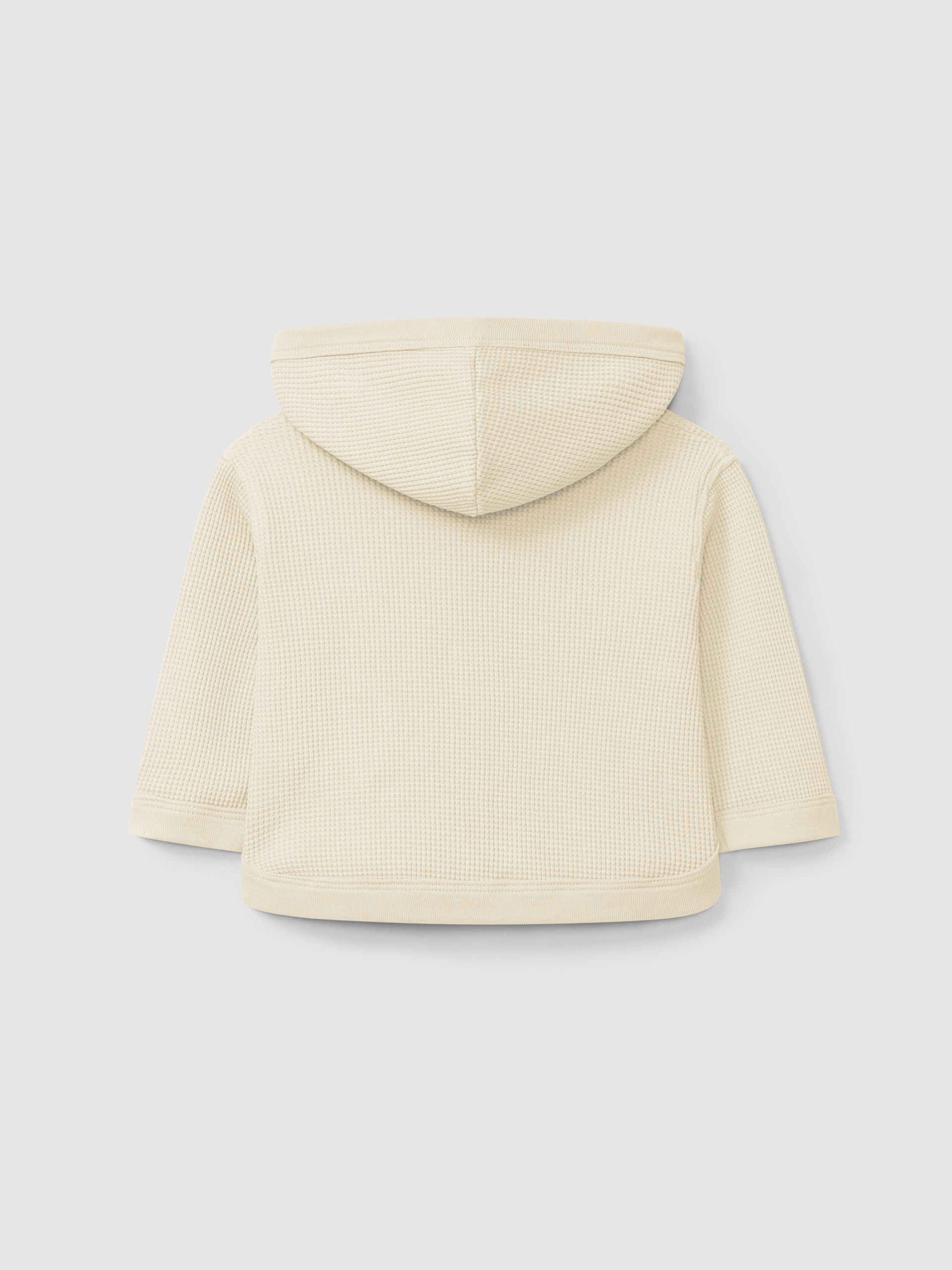 Gilet à capuche en maille gaufrée