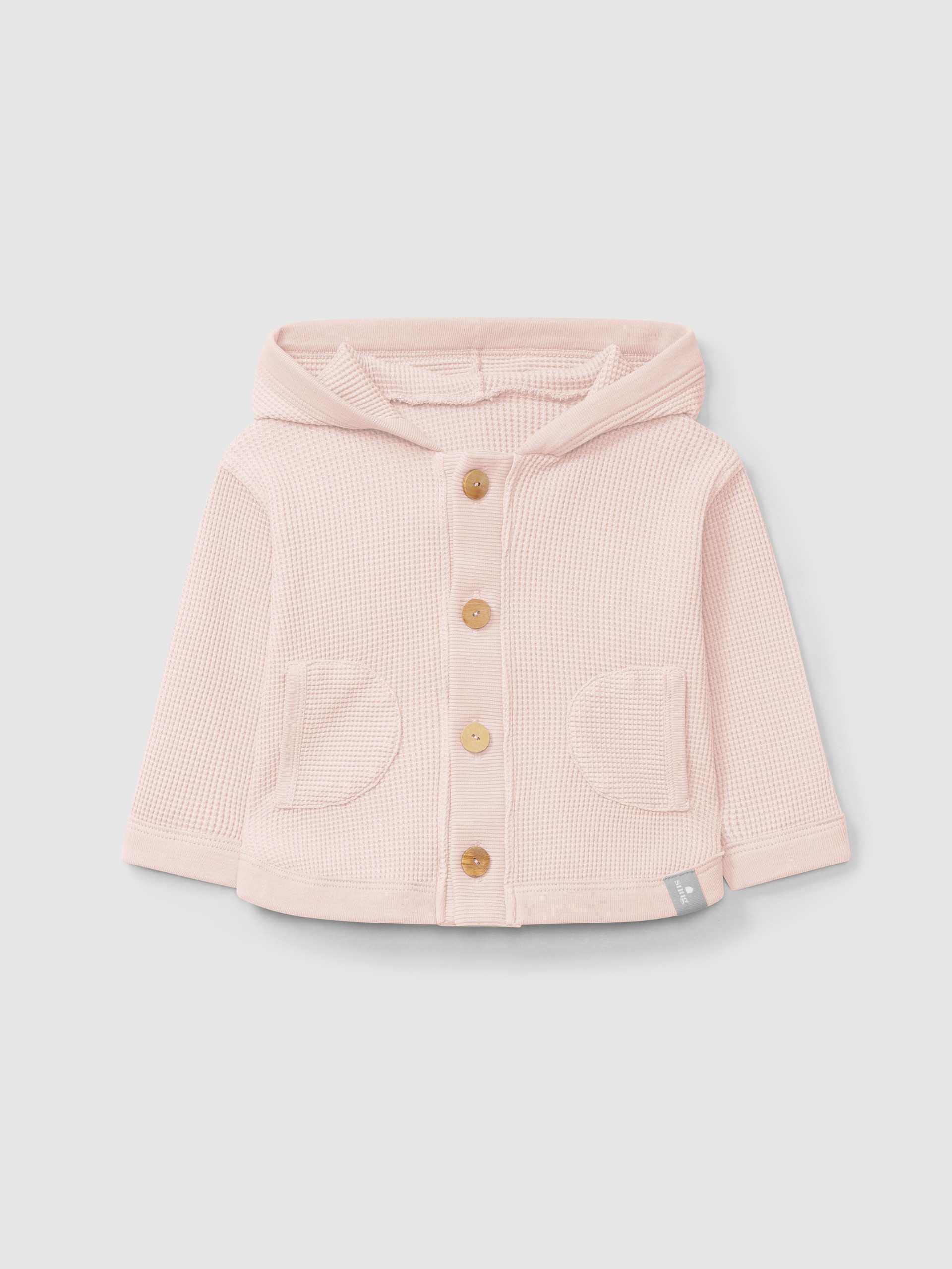 Gilet à capuche en maille gaufrée