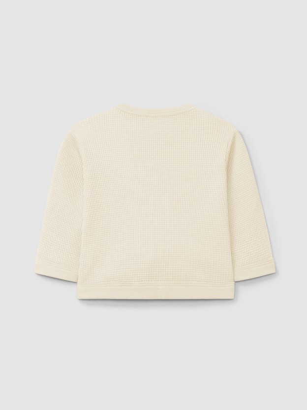 Waffle weave jacket