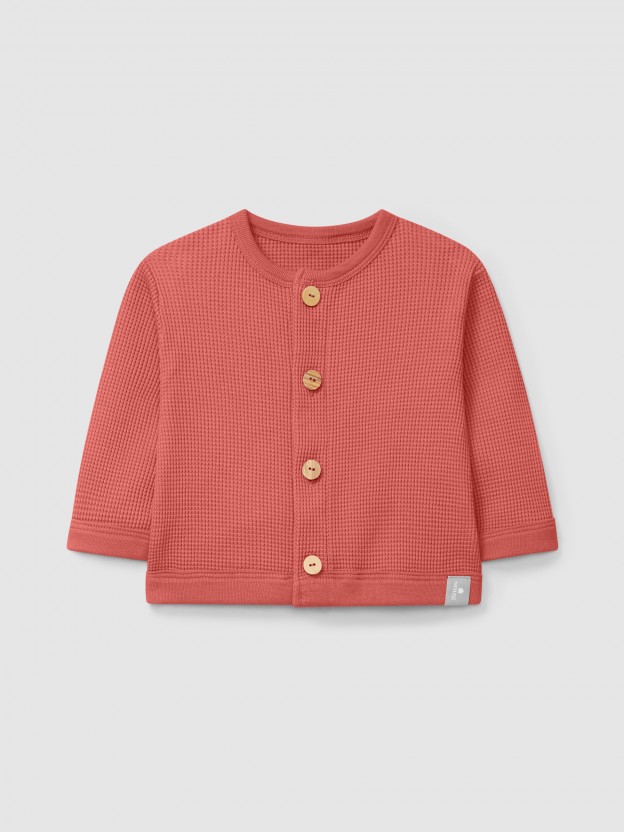 Waffle weave jacket
