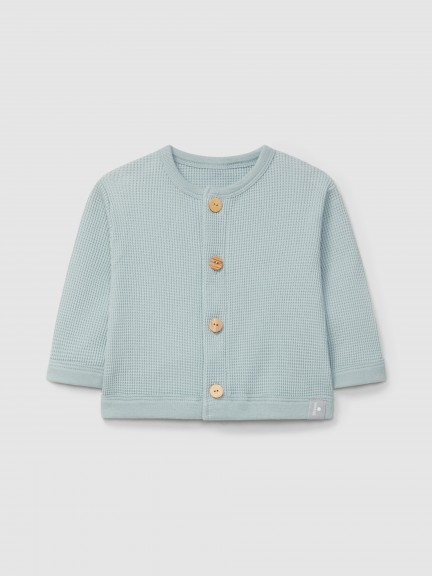 Waffle weave jacket
