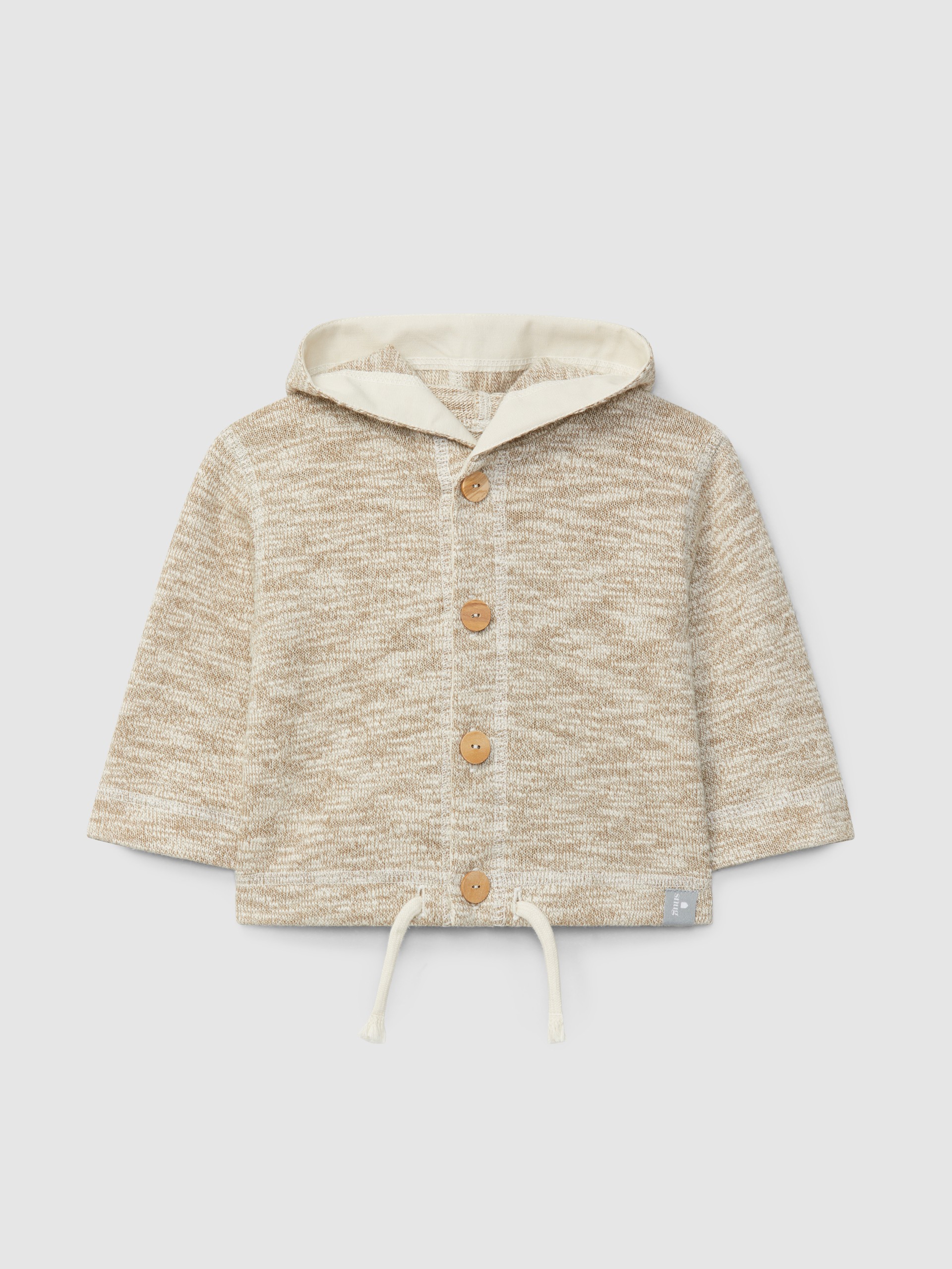 Gilet à capuche en maille effet tricoté