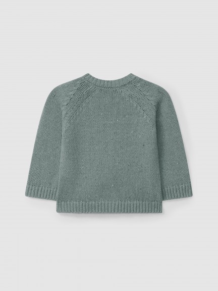 Knitted cardigan round neckline Knitted cardigan round neckline