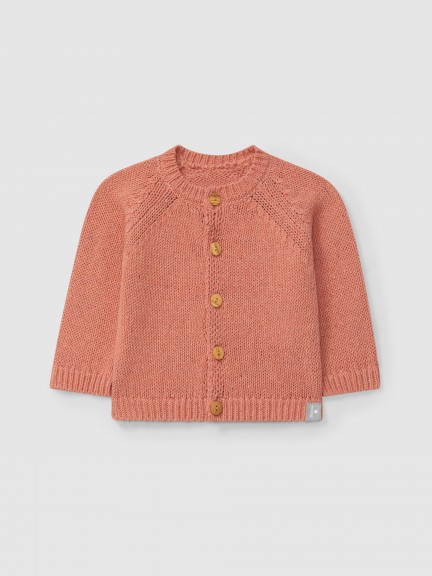 Knitted cardigan round neckline Knitted cardigan round neckline