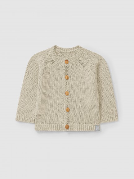 Knitted cardigan round neckline Knitted cardigan round neckline